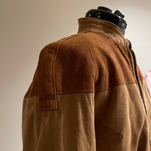 vintage multi tan leather bomber - Picture 2 of 3